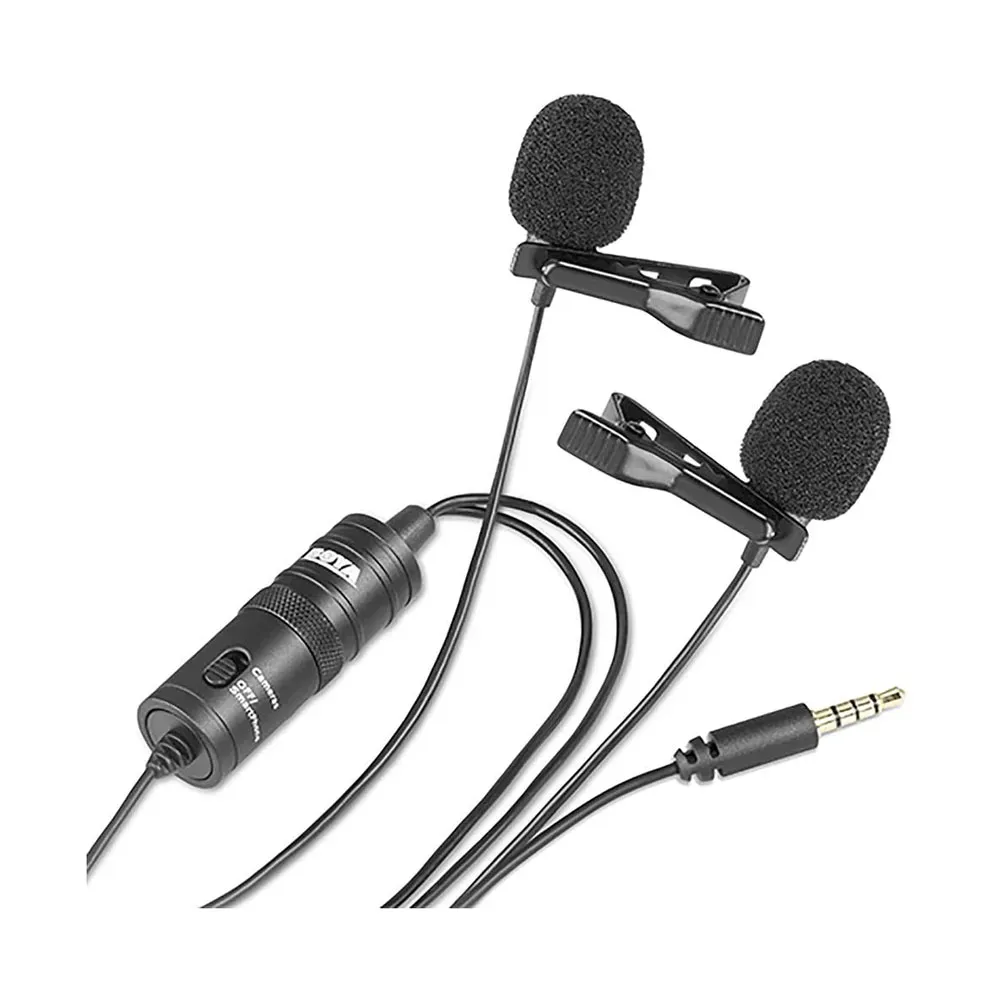 BOYA BY-M1DM Dual Omni Lavalier Microphone (2-Person Kit) – SpotEagle Tech5.webp