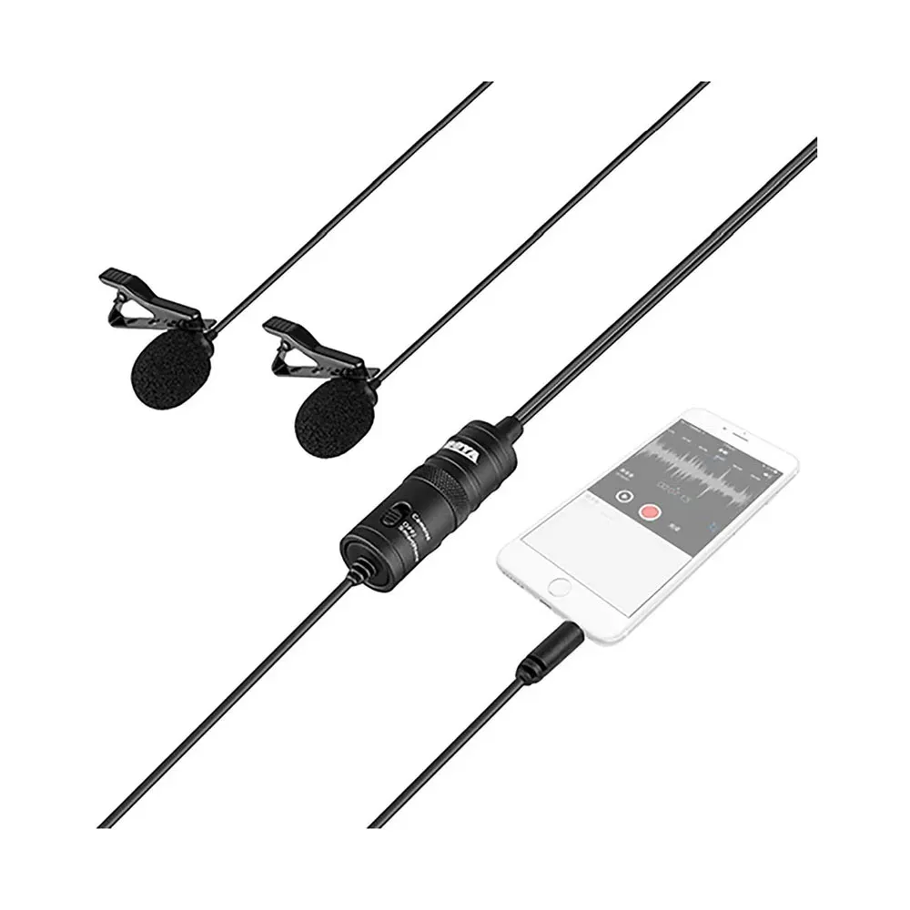 BOYA BY-M1DM Dual Omni Lavalier Microphone (2-Person Kit) – SpotEagle Tech3.webp