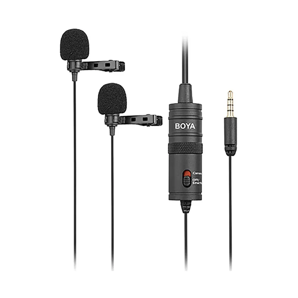 BOYA BY-M1DM Dual Omni Lavalier Microphone (2-Person Kit) – SpotEagle Tech4.webp