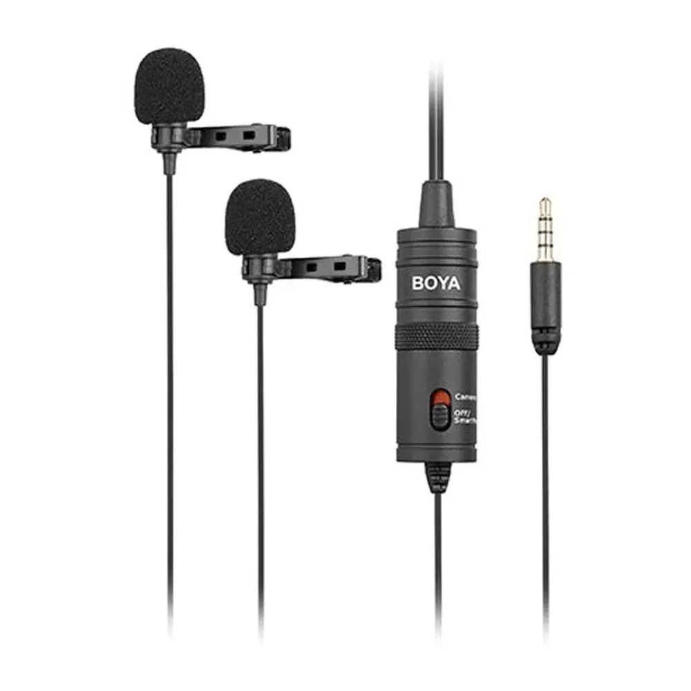 BOYA BY-M1DM Dual Omni Lavalier Microphone (2-Person Kit) – SpotEagle Tech.webp