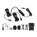 BOYA BY-M1DM Dual Omni Lavalier Microphone (2-Person Kit)